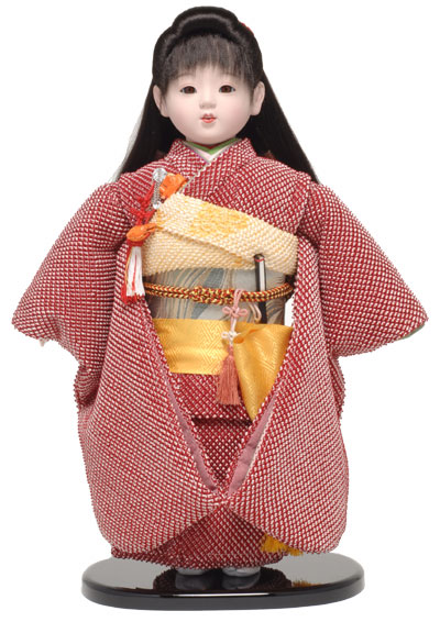 雛人形「市松人形」：13号市松：総絞り【大正ロマン】：翠華作｜人形の伏見屋