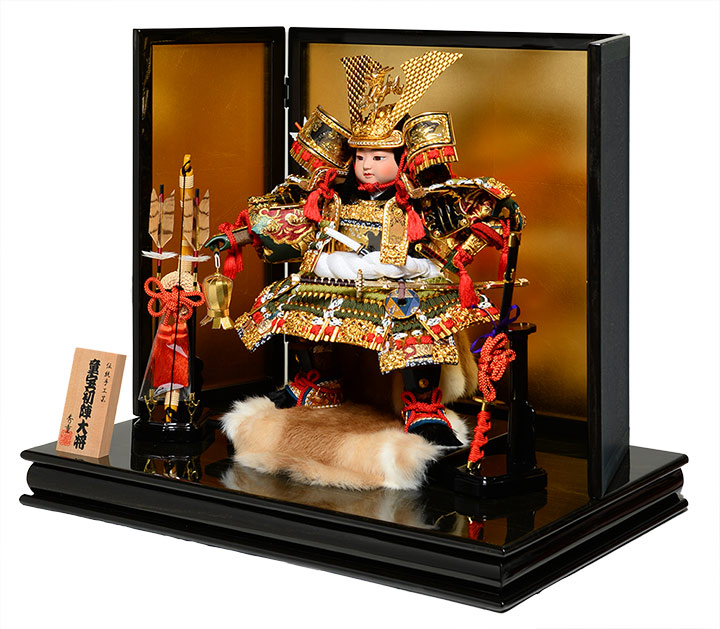 17代目秀月作童宝初陣大将8号オルゴール付 17代目秀月作童宝初陣