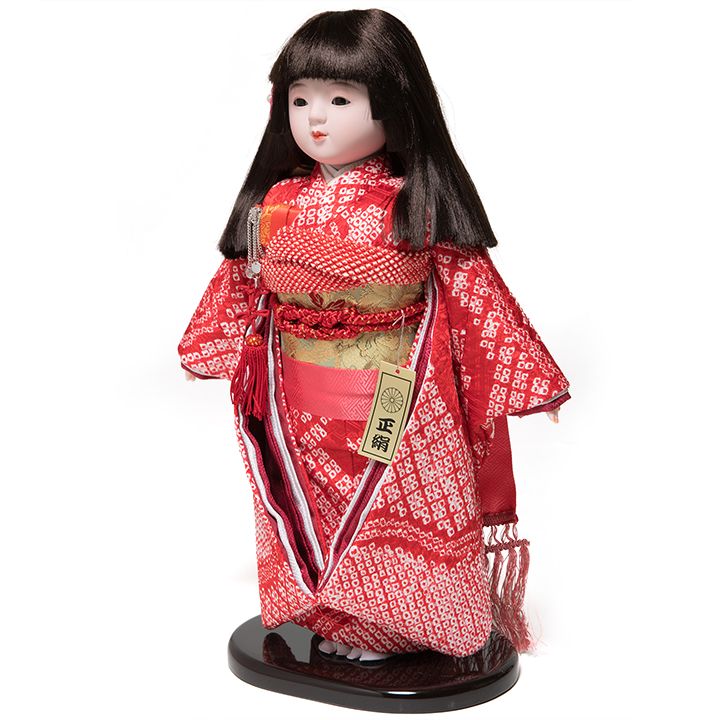 10号市松人形：正絹有松絞り衣装：敏光作｜人形の伏見屋