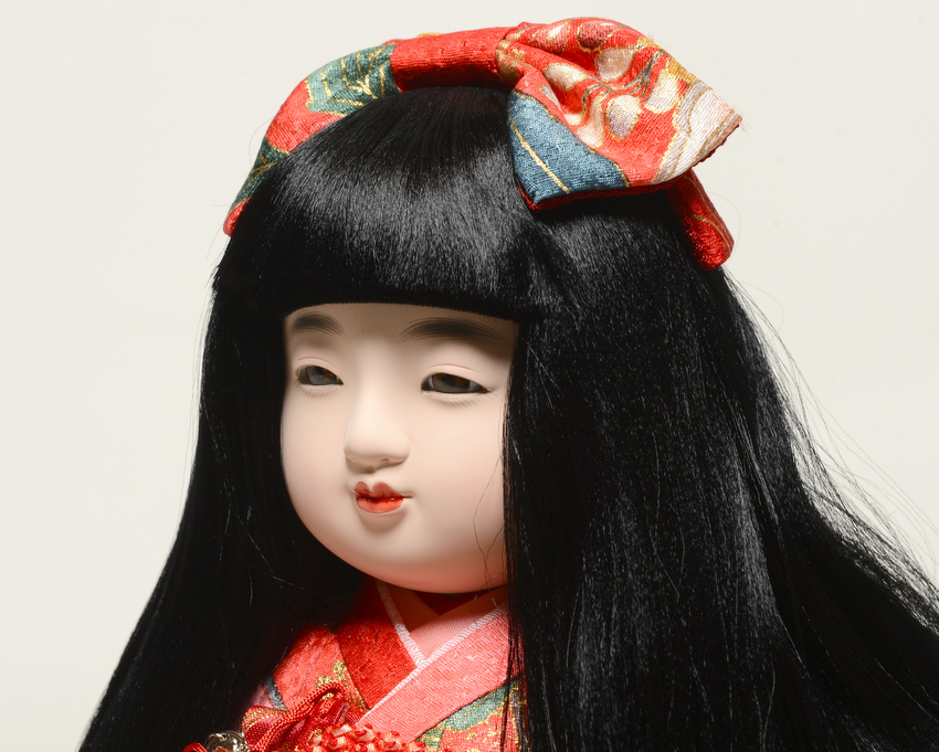12号市松人形：正絹京染衣裳：寿㐂代作｜人形の伏見屋