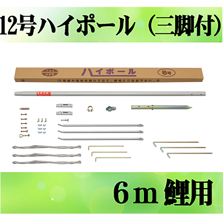 鯉のぼり 単品 庭園用 キング印 Wパイルポール12号 鯉のぼり6m用 限定！半額以下！！■新品♪12号ｗパイルポール 鯉のぼり6mセット用 検12m